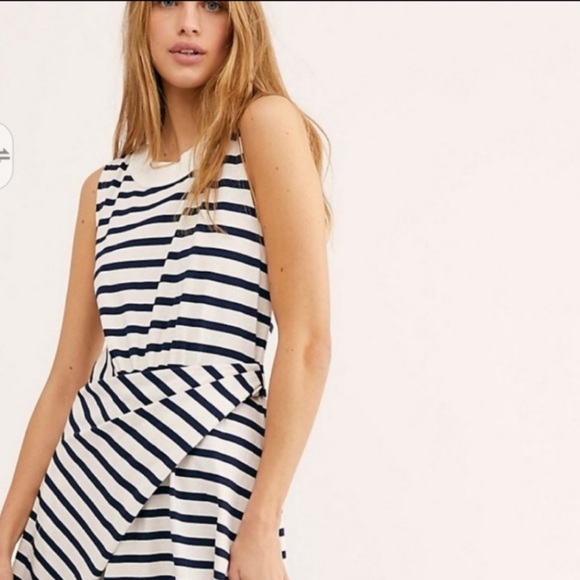 Free People Capri Striped Midi Dress NWT - Picture 2 of 4